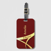 Monogramm A Name Personalisiert Gepäckanhänger (Vorderseite Vertikal)