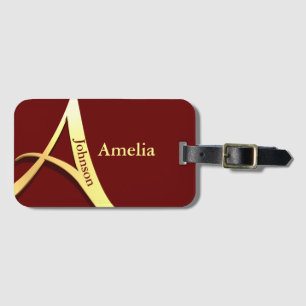 Monogramm A Name Personalisiert Gepäckanhänger