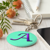 Monogramm-A-Schlüsselanhänger Schlüsselanhänger (Seite)