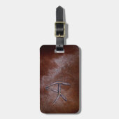 Monogramm-A-Travel-Travel mit Texas-Markenbezeichn Gepäckanhänger (Vorderseite vertikal)