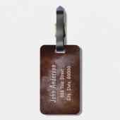 Monogramm-A-Travel-Travel mit Texas-Markenbezeichn Gepäckanhänger (Rückseite vertikal)