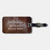 Monogramm-A-Travel-Travel mit Texas-Markenbezeichn Gepäckanhänger (Rückseite horizontal)