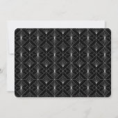 Monogramm-Abschluss-Foto für das schwarze botanisc Einladung (Rückseite)