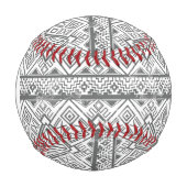 Monogramm abstrakt geometrisches Aztekenmuster 2 Baseball (Vorderseite)
