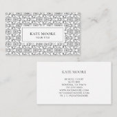 Monogramm Abstrakt geometrisches Muster Visitenkarte (Vorne/Hinten)