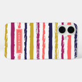 Monogramm abstrakt gestrichene Streifen Case-Mate iPhone Hülle (Rückseite (Horizontal))