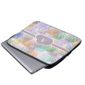 Monogramm Abstrakt Laptopschutzhülle (Vorne Knopf)