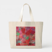 Monogramm abstrakt rosa Gürtelmuster Jumbo Stoffbeutel (Rückseite)