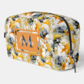 Monogramm abstrakte blutneutrale Erdtöne Waschbeutel (Rechte Ecke)