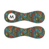 Monogramm Abstrakte ethnische Tapete Baseball (Paneele)