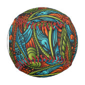 Monogramm Abstrakte ethnische Tapete Baseball (Vorderseite)