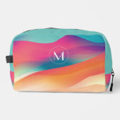 Monogramm Abstrakte Farbverläufe Moderne Waschbeutel (Vorderseite)