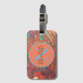 Monogramm Abstrakte Malerei Gepäckanhänger (Vorderseite Vertikal)