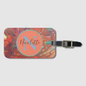 Monogramm Abstrakte Malerei Gepäckanhänger (Vorderseite (Horizontal))