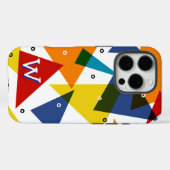 Monogramm Abstrakte, moderne Dreiecke Case-Mate iPhone Hülle (Rückseite (Horizontal))