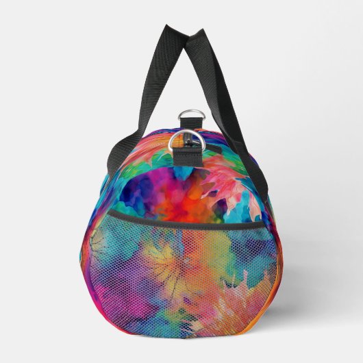 Monogramm Abstrakte Wasserfarbe Personalisiert Duffle Bag (Rechts)