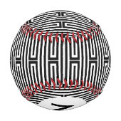 Monogramm Abstrakter ethnischer Hintergrund Baseball (Rückseite)