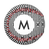 Monogramm Abstrakter ethnischer Hintergrund Baseball (Vorderseite Links)