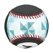 Monogramm Abstrakter geometrischer Hintergrund Baseball (Rückseite)