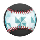 Monogramm Abstrakter geometrischer Hintergrund Baseball (Vorderseite)
