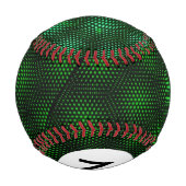 Monogramm Abstrakter grüner Hintergrund Baseball (Rückseite)