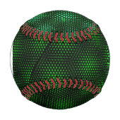 Monogramm Abstrakter grüner Hintergrund Baseball (Vorderseite)