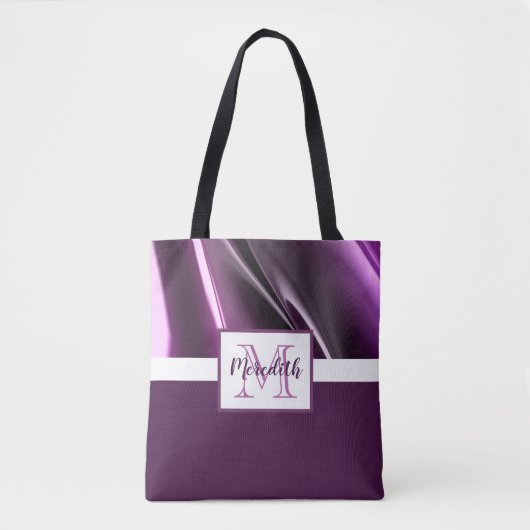 Monogramm Abstrakter Name Tasche (Vorderseite)