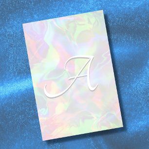 Monogramm abstrakter Opal-Gradient-Folie Post-it Klebezettel