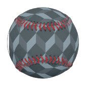Monogramm Abstraktes geometrisches Hintergrundmust Baseball (Vorderseite)