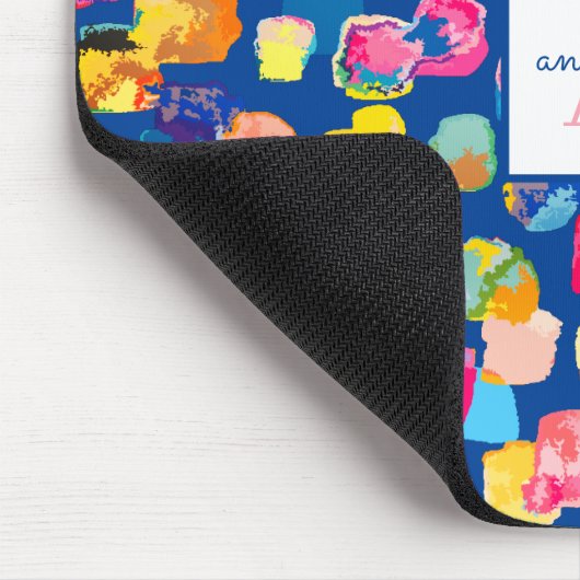 Monogramm Abstraktes, helles iPad Mousepad (Ecke)