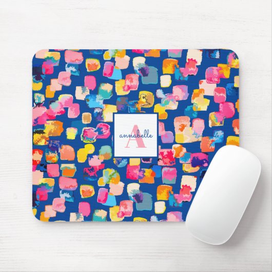 Monogramm Abstraktes, helles iPad Mousepad (Mit Mouse)