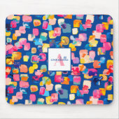 Monogramm Abstraktes, helles iPad Mousepad (Vorne)