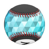 Monogramm Abstraktes Mosaikmuster Baseball (Rückseite)