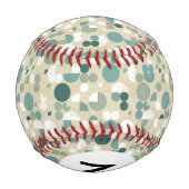 Monogramm abstraktes Retro-Muster Baseball (Rückseite)