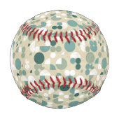 Monogramm abstraktes Retro-Muster Baseball (Vorderseite)