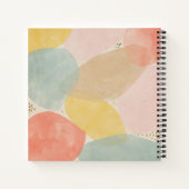 Monogramm Abstraktes Sketchbook mit Name Notizblock (Rückseite)