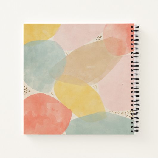 Monogramm Abstraktes Sketchbook mit Name Notizblock (Rückseite)