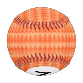 Monogramm abstraktes Zickzack-Muster Baseball (Rückseite)