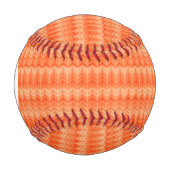 Monogramm abstraktes Zickzack-Muster Baseball (Vorderseite)