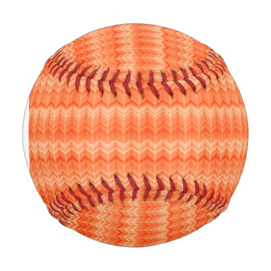 Monogramm abstraktes Zickzack-Muster Baseball (Vorderseite)
