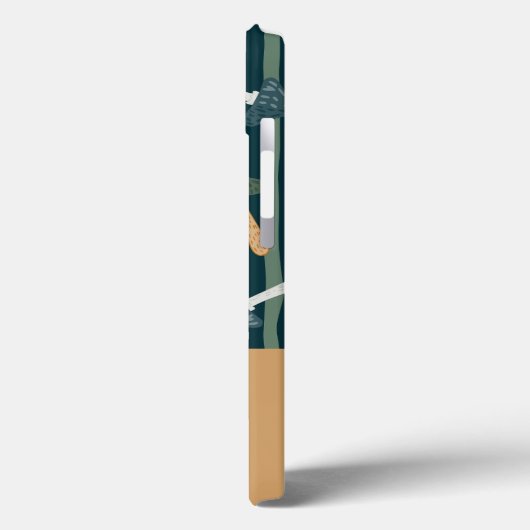 Monogramm adorable klassische Pilzmuster Grün Case-Mate iPhone Hülle (Rückseite / Links)