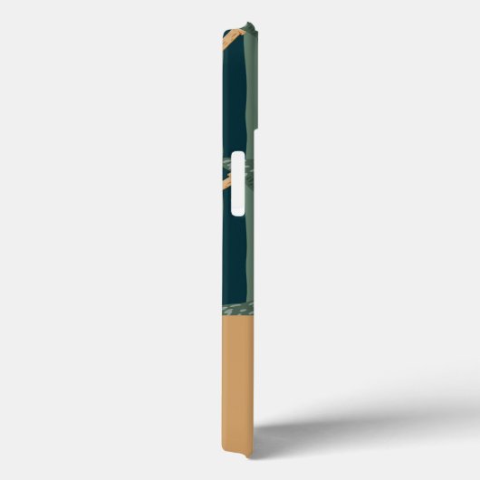 Monogramm adorable klassische Pilzmuster Grün Case-Mate iPhone Hülle (Rückseite / Rechts)