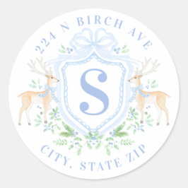 Monogramm-Adresse des Großhirns Runder Aufkleber