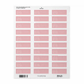 Monogramm-Adresse für das moderne blush-rosa Wappe (Vorne)