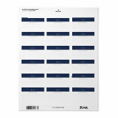 Monogramm-Adresse für die benutzerdefinierte Farbe Adressaufkleber (Vorne)