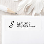 Monogramm-Adressenaufkleber (Insitu)