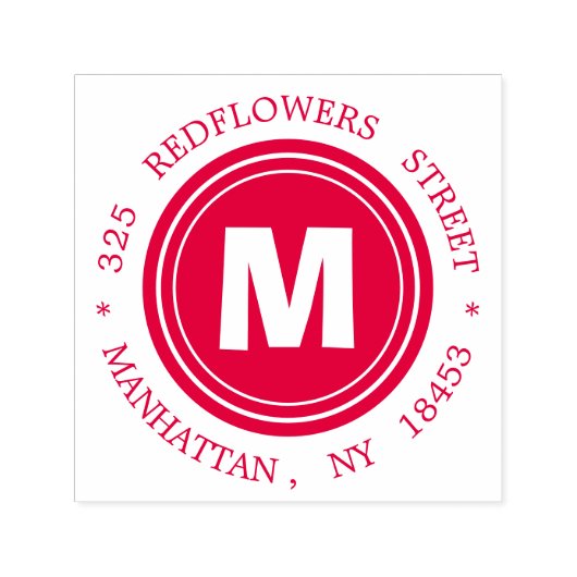 Monogramm-Adressenstempel Permastempel (Design)