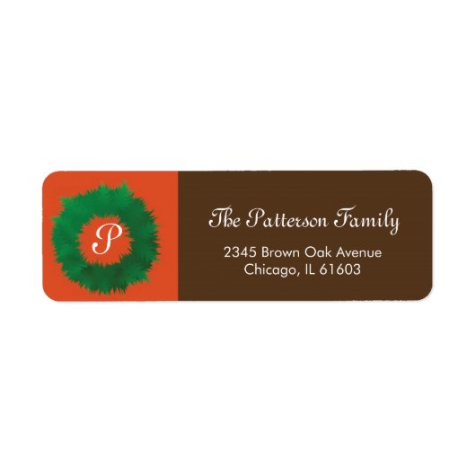 Monogramm - Adressetiketten (Vorne)