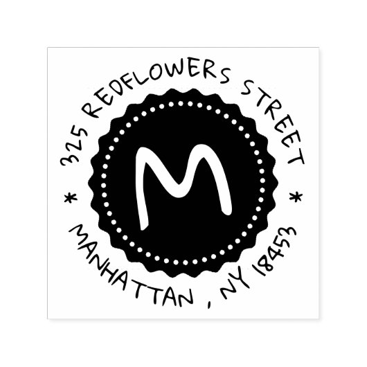 Monogramm-Adressstempel Permastempel (Design)