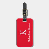 Monogramm Adventure erwartet Typografy Travel Gift Gepäckanhänger (Vorderseite vertikal)